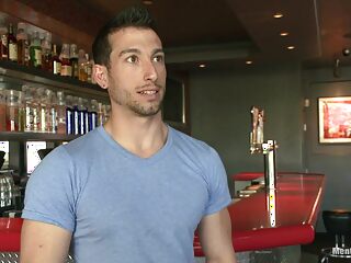 Handsome bartender gets a surprise when his friend walks in with a BBC, leading to a steamy encounter.
