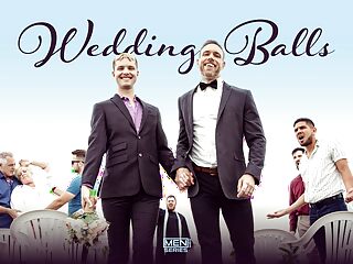 Alex Mecum and Malik Delgaty in steamy wedding-themed encounter, showcasing their impressive packages.